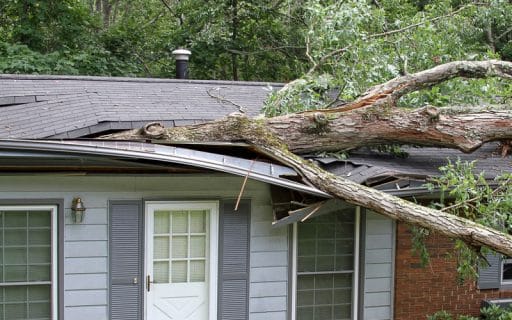 storm damage roof AWS Restorations
